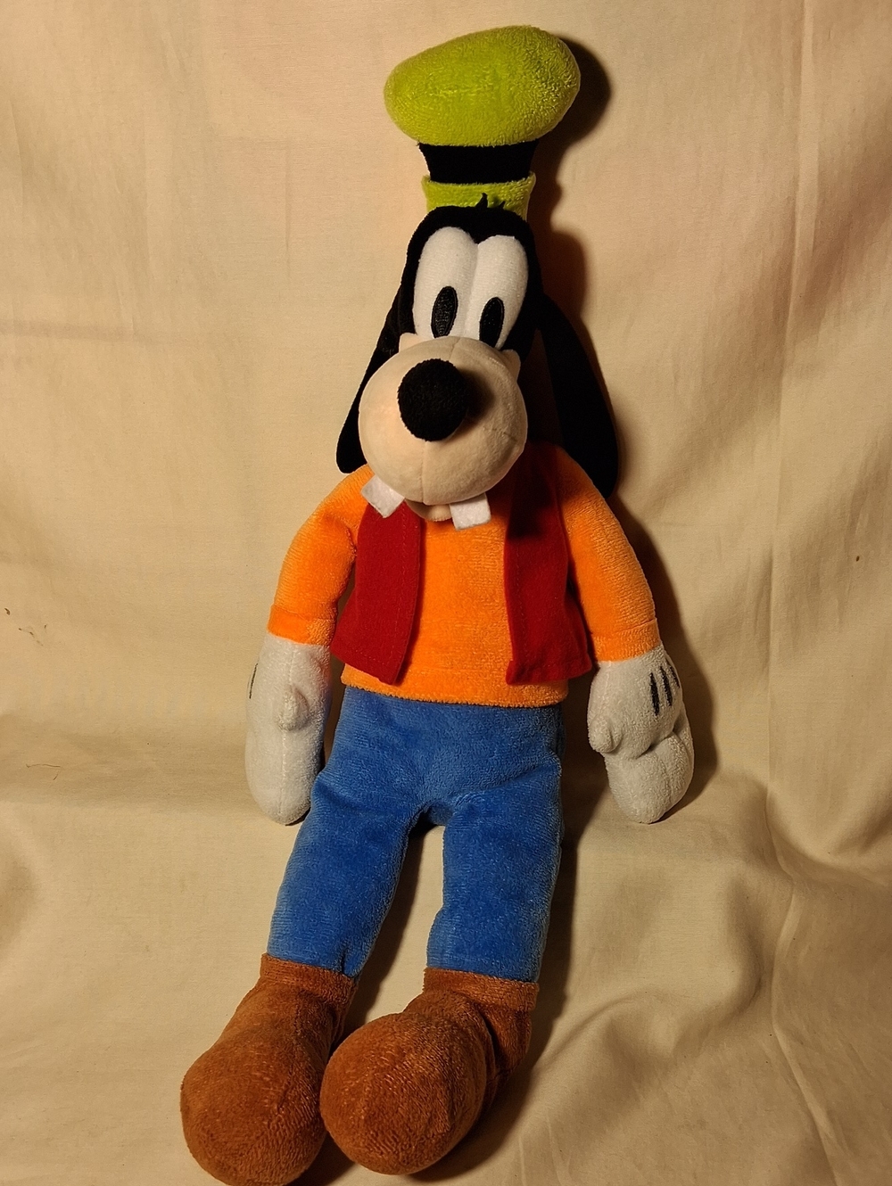Goofy Plush Toy - Orange Shirt, Blue Pants, Green Hat